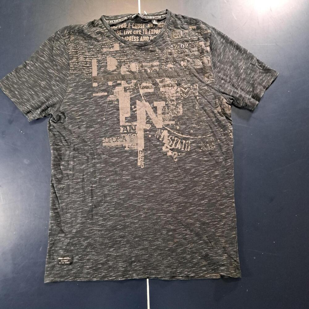 Projekt Produkt Men's Grey and Black T-shirt